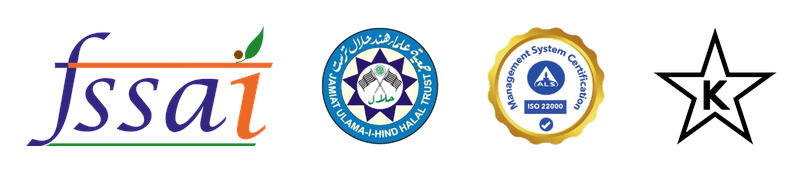 FSSAI, Halal, ISO 22000 and Kosher certifications